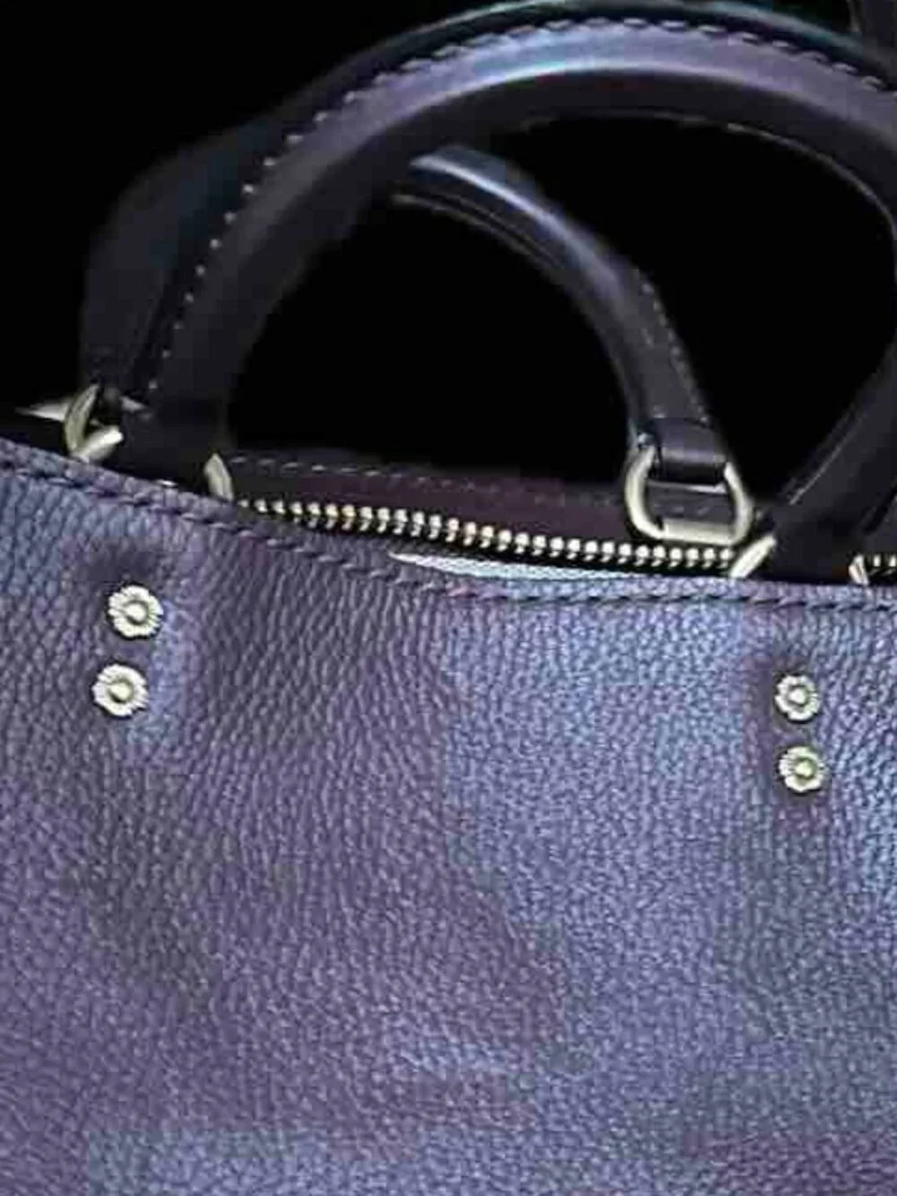 COACH Rogue 30/31 1941 Oxblood Brass Border Rivets TeaRose Leather bag RARE